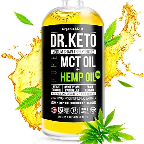 Dr. Keto MCT Oil Hemp Extract Cold Pressed Vegan Friendly