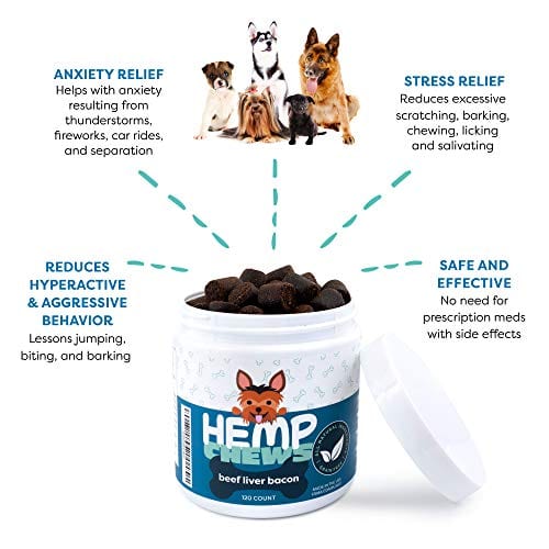 relirf of AroPaw 100% Organic Hemp Oil Dog Anxiety Calming Treats for Dogs