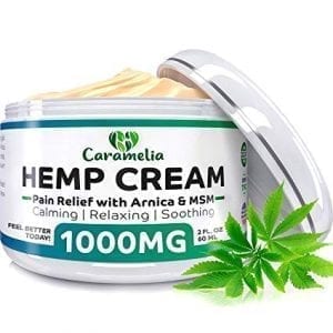 Caramelia Hemp Extract Cream 1000Mg Natural Pain Relief Relaxation