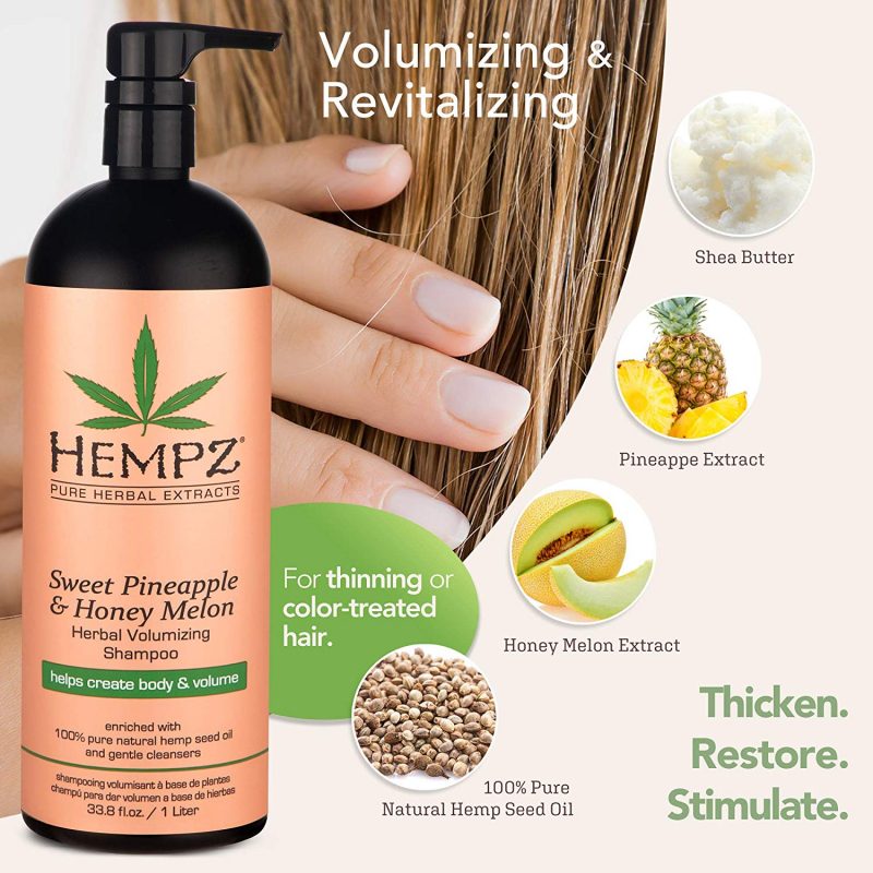 Hempz Sweet Pineapple & Honey Melon Herbal Volumizing Shampoo hair